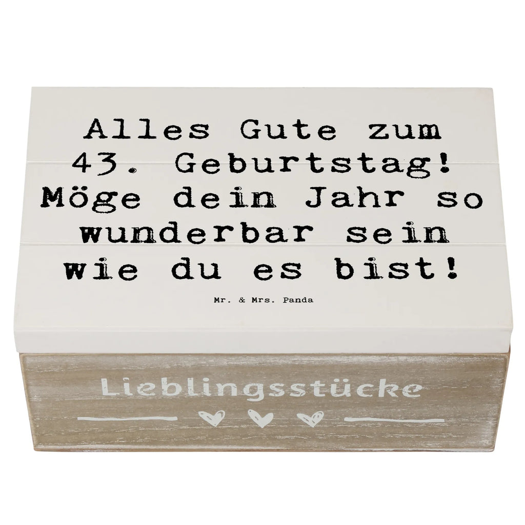 Holzkiste Spruch 43. Geburtstag Holzkiste, Kiste, Schatzkiste, Truhe, Schatulle, XXL, Erinnerungsbox, Erinnerungskiste, Dekokiste, Aufbewahrungsbox, Geschenkbox, Geschenkdose, Geburtstag, Geburtstagsgeschenk, Geschenk