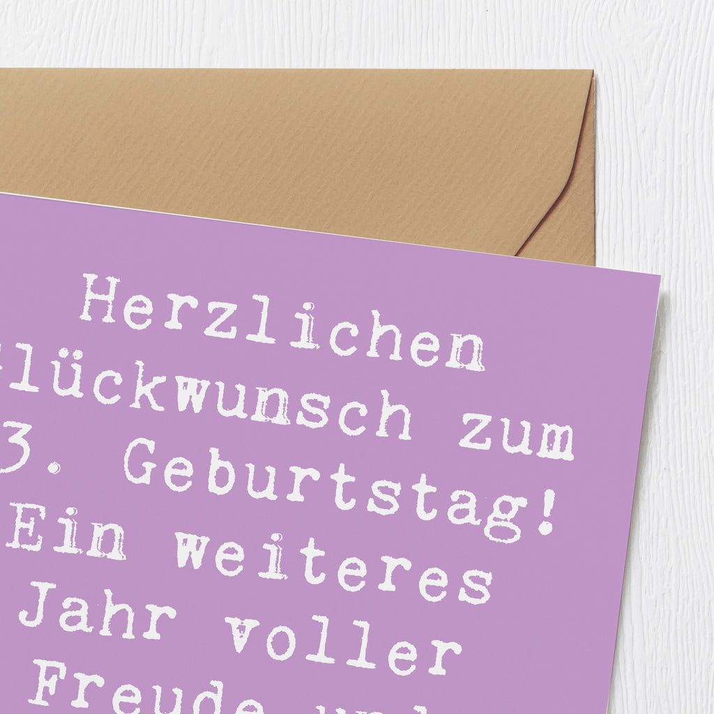 Deluxe Karte Spruch 43. Geburtstag Freude Karte, Grußkarte, Klappkarte, Einladungskarte, Glückwunschkarte, Hochzeitskarte, Geburtstagskarte, Hochwertige Grußkarte, Hochwertige Klappkarte, Geburtstag, Geburtstagsgeschenk, Geschenk