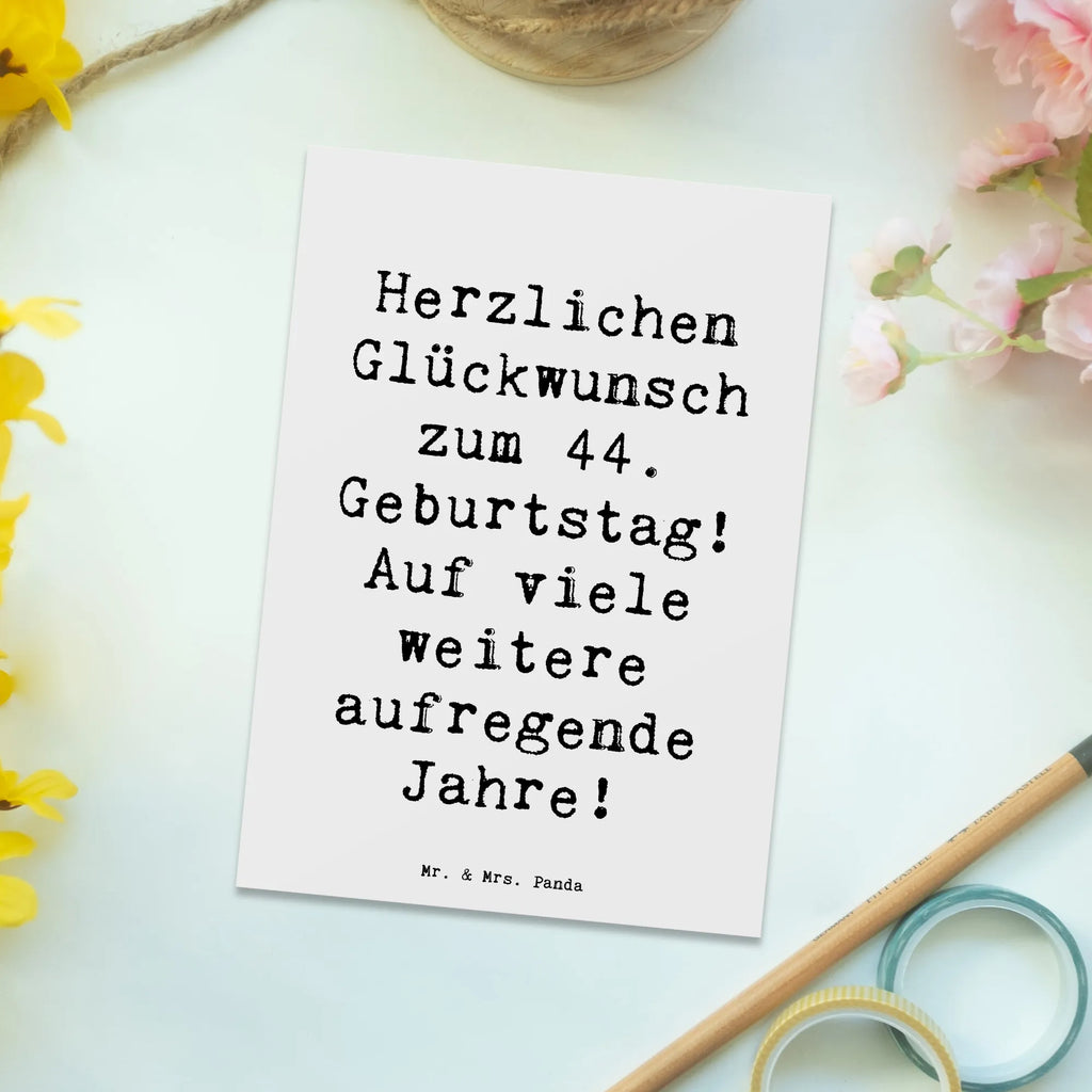 Postkarte Spruch 44. Geburtstag Feier Postkarte, Karte, Geschenkkarte, Grußkarte, Einladung, Ansichtskarte, Geburtstagskarte, Einladungskarte, Dankeskarte, Ansichtskarten, Einladung Geburtstag, Einladungskarten Geburtstag, Geburtstag, Geburtstagsgeschenk, Geschenk