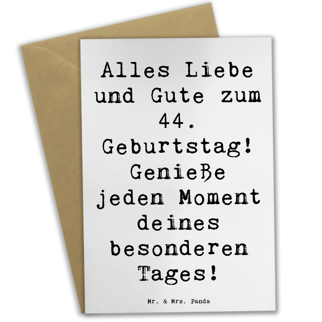 Grußkarte Spruch 44. Geburtstag Grußkarte, Klappkarte, Einladungskarte, Glückwunschkarte, Hochzeitskarte, Geburtstagskarte, Karte, Ansichtskarten, Geburtstag, Geburtstagsgeschenk, Geschenk