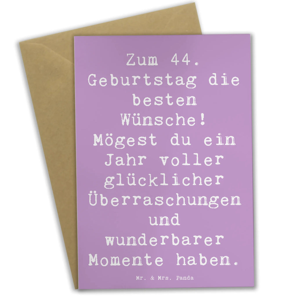 Grußkarte Spruch 44. Geburtstag Glückwünsche Grußkarte, Klappkarte, Einladungskarte, Glückwunschkarte, Hochzeitskarte, Geburtstagskarte, Karte, Ansichtskarten, Geburtstag, Geburtstagsgeschenk, Geschenk