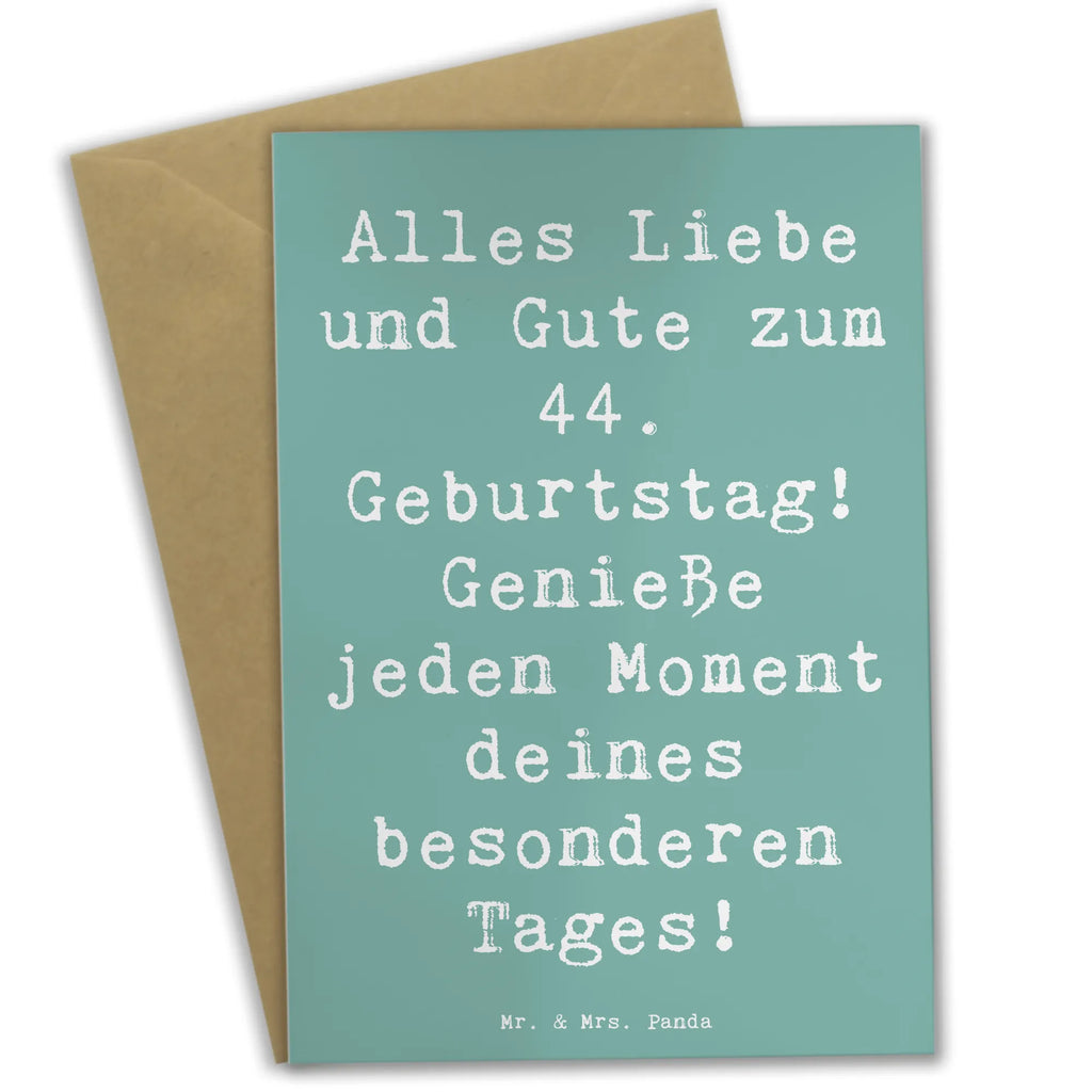 Grußkarte Spruch 44. Geburtstag Grußkarte, Klappkarte, Einladungskarte, Glückwunschkarte, Hochzeitskarte, Geburtstagskarte, Karte, Ansichtskarten, Geburtstag, Geburtstagsgeschenk, Geschenk