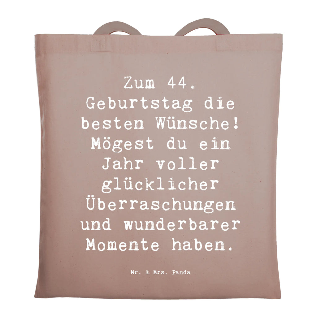 Tragetasche Spruch 44. Geburtstag Glückwünsche Beuteltasche, Beutel, Einkaufstasche, Jutebeutel, Stoffbeutel, Tasche, Shopper, Umhängetasche, Strandtasche, Schultertasche, Stofftasche, Tragetasche, Badetasche, Jutetasche, Einkaufstüte, Laptoptasche, Geburtstag, Geburtstagsgeschenk, Geschenk