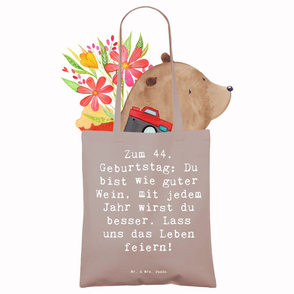 Tragetasche Spruch 44. Geburtstag Beuteltasche, Beutel, Einkaufstasche, Jutebeutel, Stoffbeutel, Tasche, Shopper, Umhängetasche, Strandtasche, Schultertasche, Stofftasche, Tragetasche, Badetasche, Jutetasche, Einkaufstüte, Laptoptasche, Geburtstag, Geburtstagsgeschenk, Geschenk