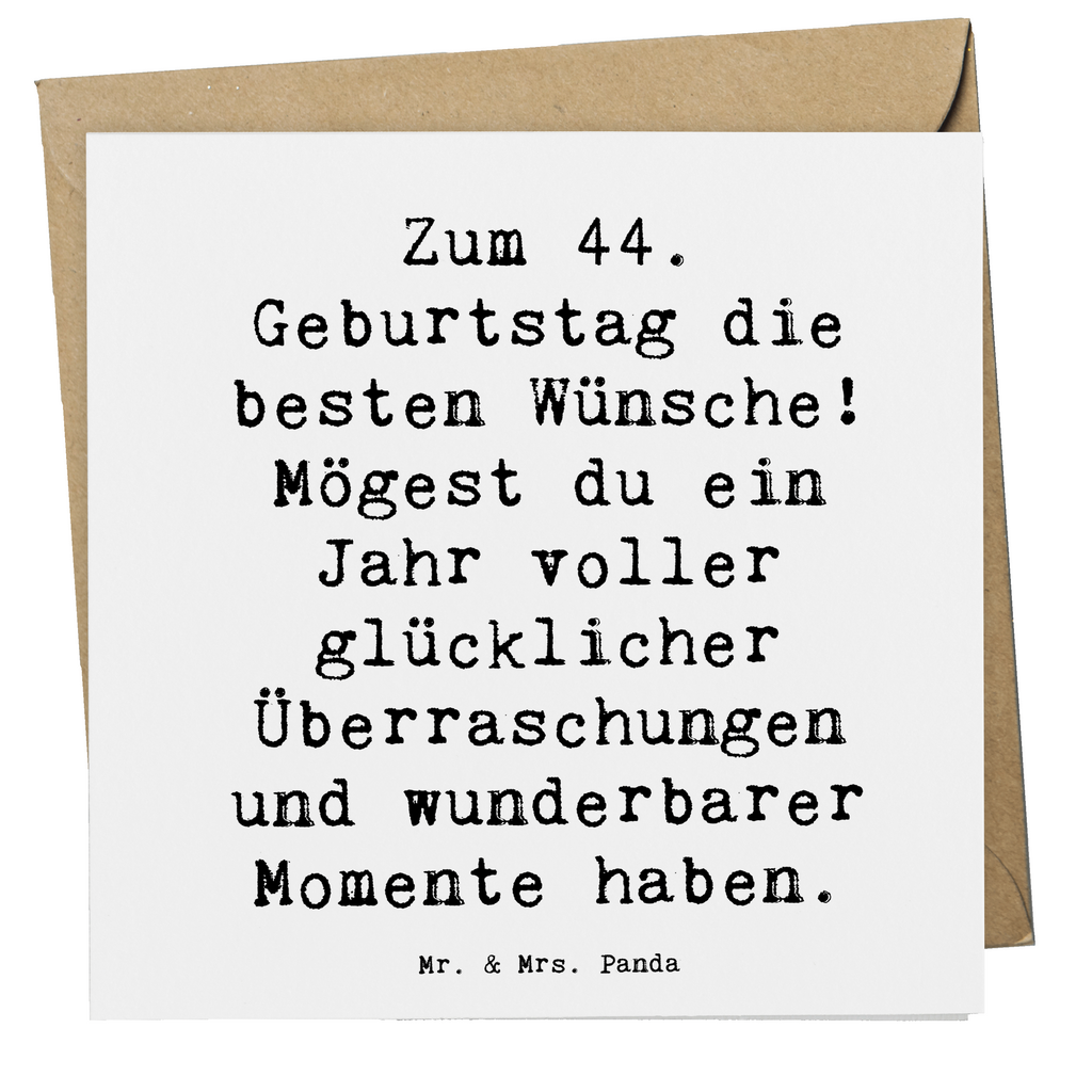 Deluxe Karte Spruch 44. Geburtstag Glückwünsche Karte, Grußkarte, Klappkarte, Einladungskarte, Glückwunschkarte, Hochzeitskarte, Geburtstagskarte, Hochwertige Grußkarte, Hochwertige Klappkarte, Geburtstag, Geburtstagsgeschenk, Geschenk