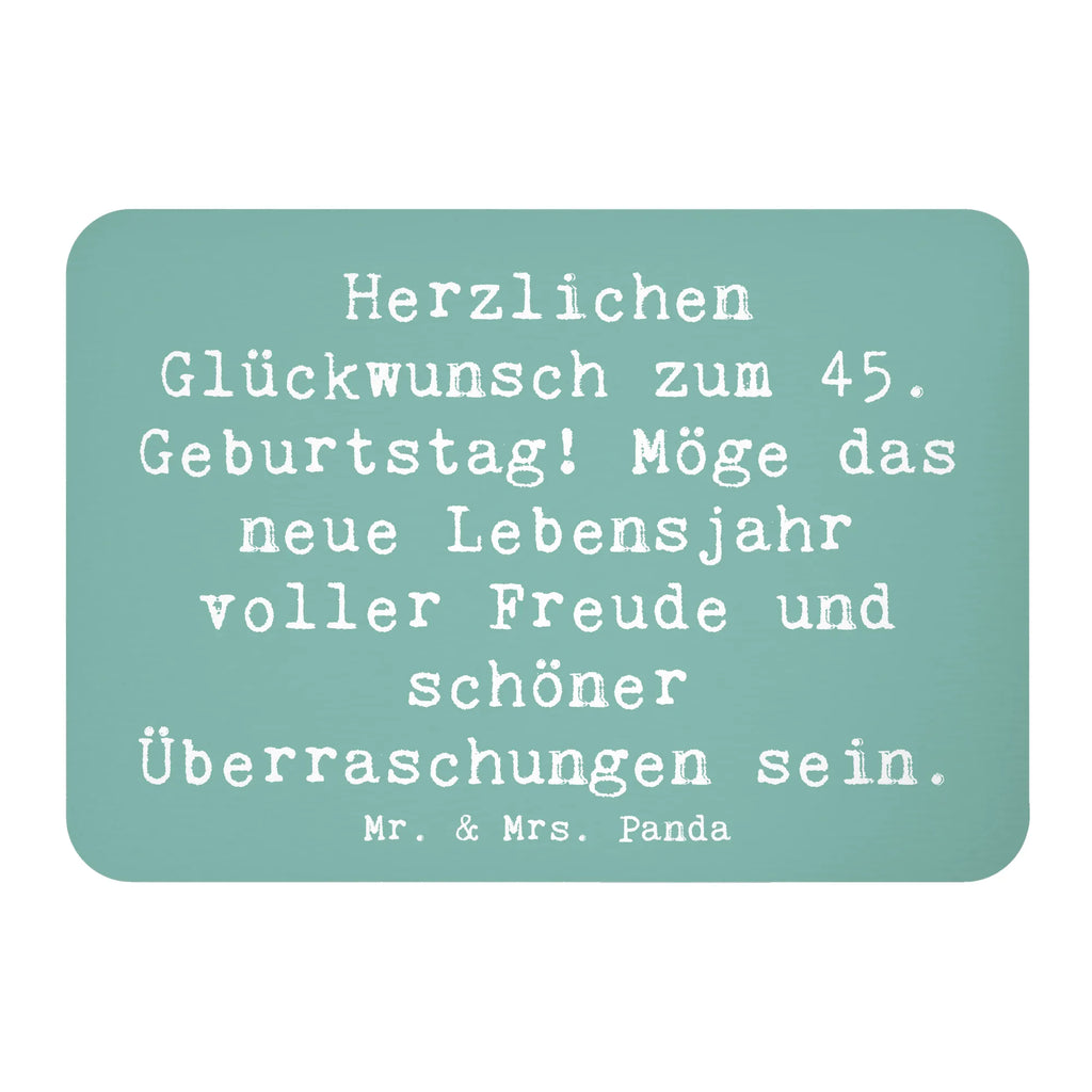 Magnet Spruch 45. Geburtstag Freude Kühlschrankmagnet, Pinnwandmagnet, Souvenir Magnet, Motivmagnete, Dekomagnet, Whiteboard Magnet, Notiz Magnet, Kühlschrank Dekoration, Geburtstag, Geburtstagsgeschenk, Geschenk