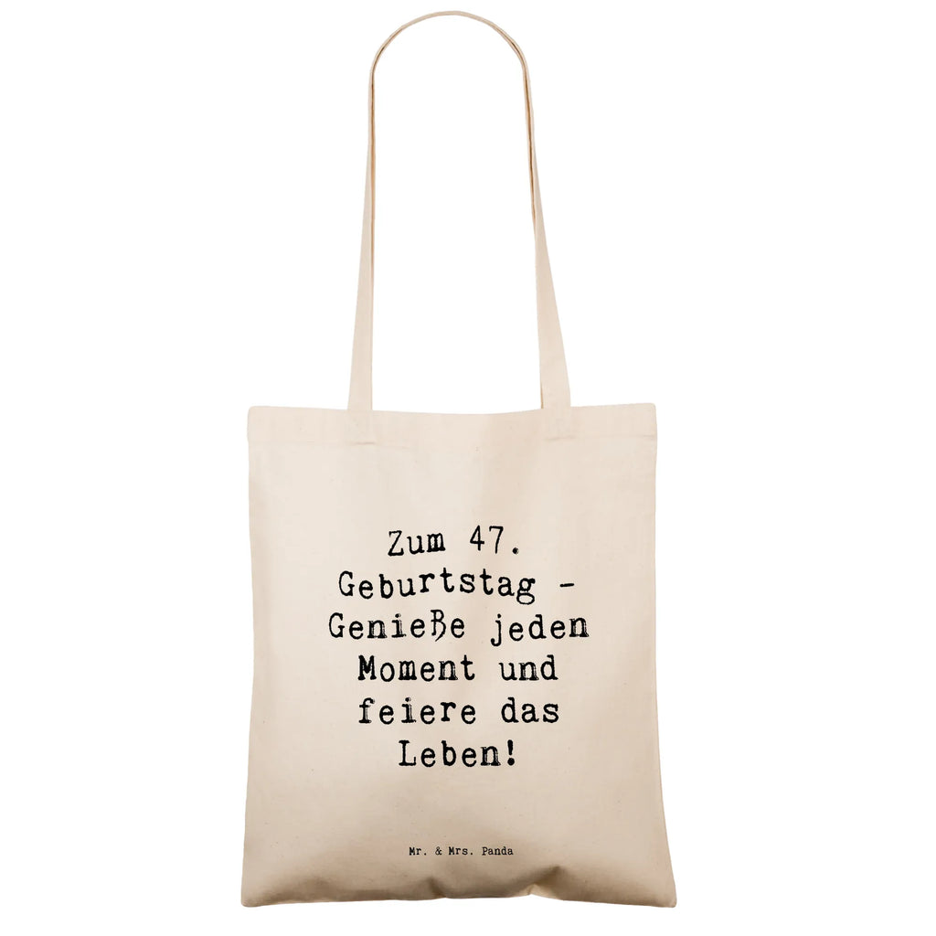 Tragetasche Spruch 47. Geburtstag Beuteltasche, Beutel, Einkaufstasche, Jutebeutel, Stoffbeutel, Tasche, Shopper, Umhängetasche, Strandtasche, Schultertasche, Stofftasche, Tragetasche, Badetasche, Jutetasche, Einkaufstüte, Laptoptasche, Geburtstag, Geburtstagsgeschenk, Geschenk