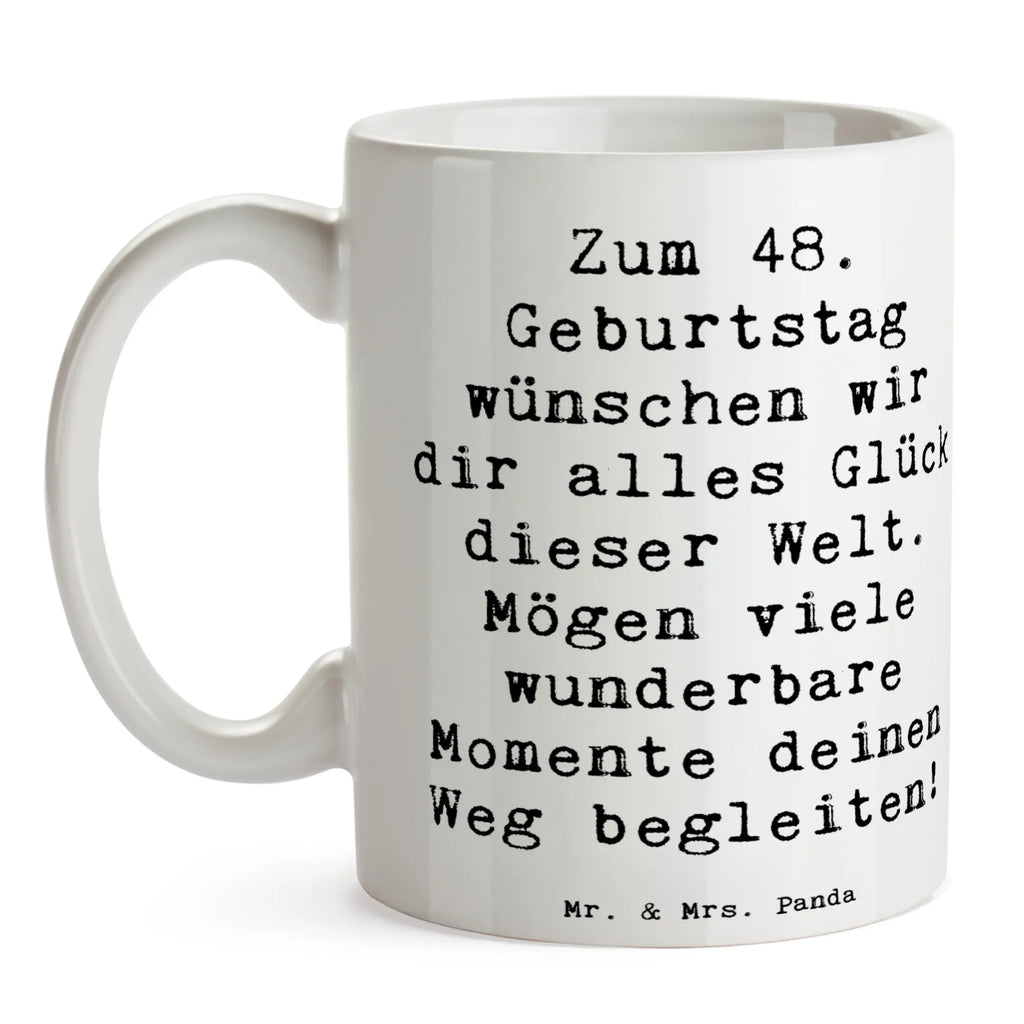 Tasse Spruch 48. Geburtstag Glück Tasse, Kaffeetasse, Teetasse, Becher, Kaffeebecher, Teebecher, Keramiktasse, Porzellantasse, Büro Tasse, Geschenk Tasse, Tasse Sprüche, Tasse Motive, Kaffeetassen, Tasse bedrucken, Designer Tasse, Cappuccino Tassen, Schöne Teetassen, Geburtstag, Geburtstagsgeschenk, Geschenk