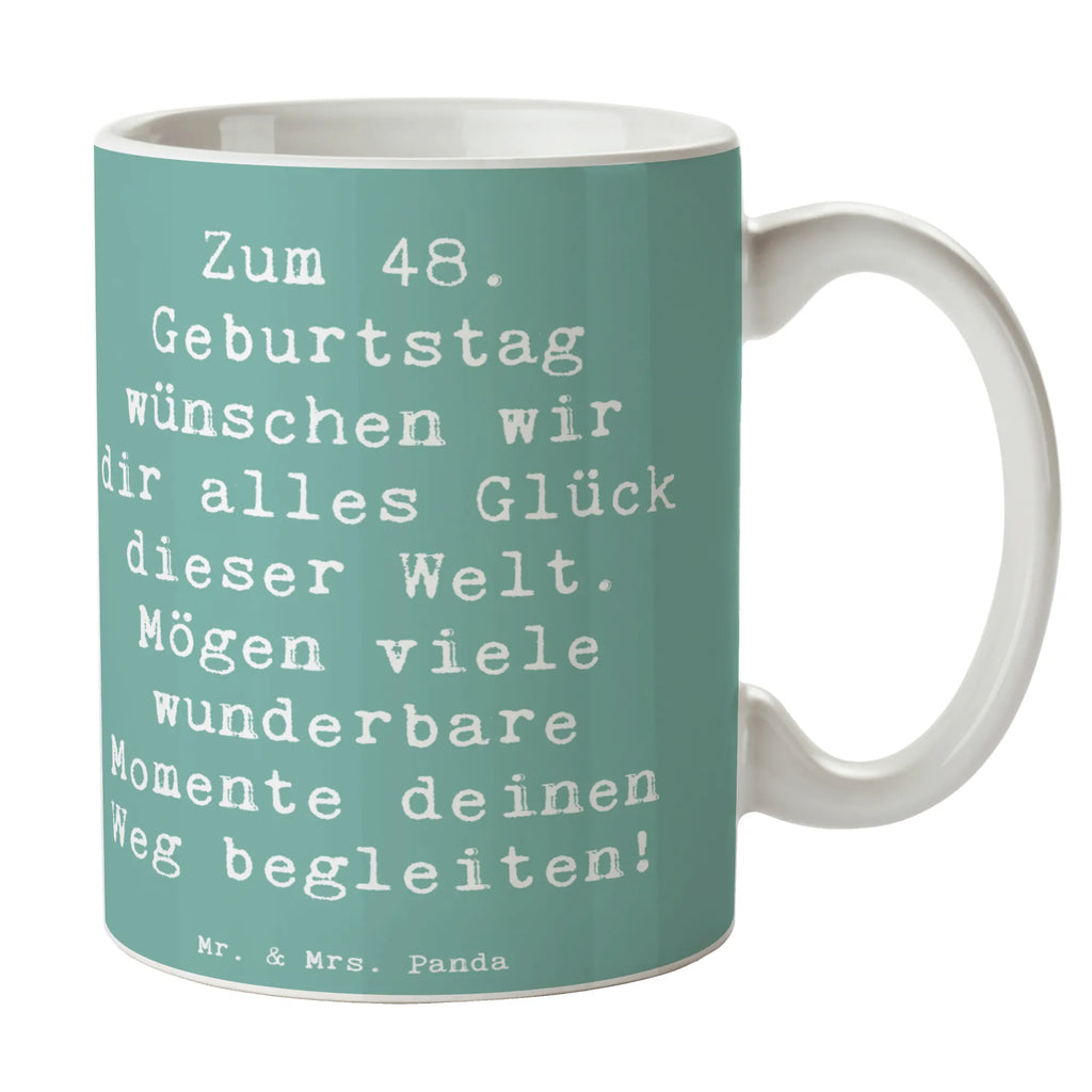 Tasse Spruch 48. Geburtstag Glück Tasse, Kaffeetasse, Teetasse, Becher, Kaffeebecher, Teebecher, Keramiktasse, Porzellantasse, Büro Tasse, Geschenk Tasse, Tasse Sprüche, Tasse Motive, Kaffeetassen, Tasse bedrucken, Designer Tasse, Cappuccino Tassen, Schöne Teetassen, Geburtstag, Geburtstagsgeschenk, Geschenk