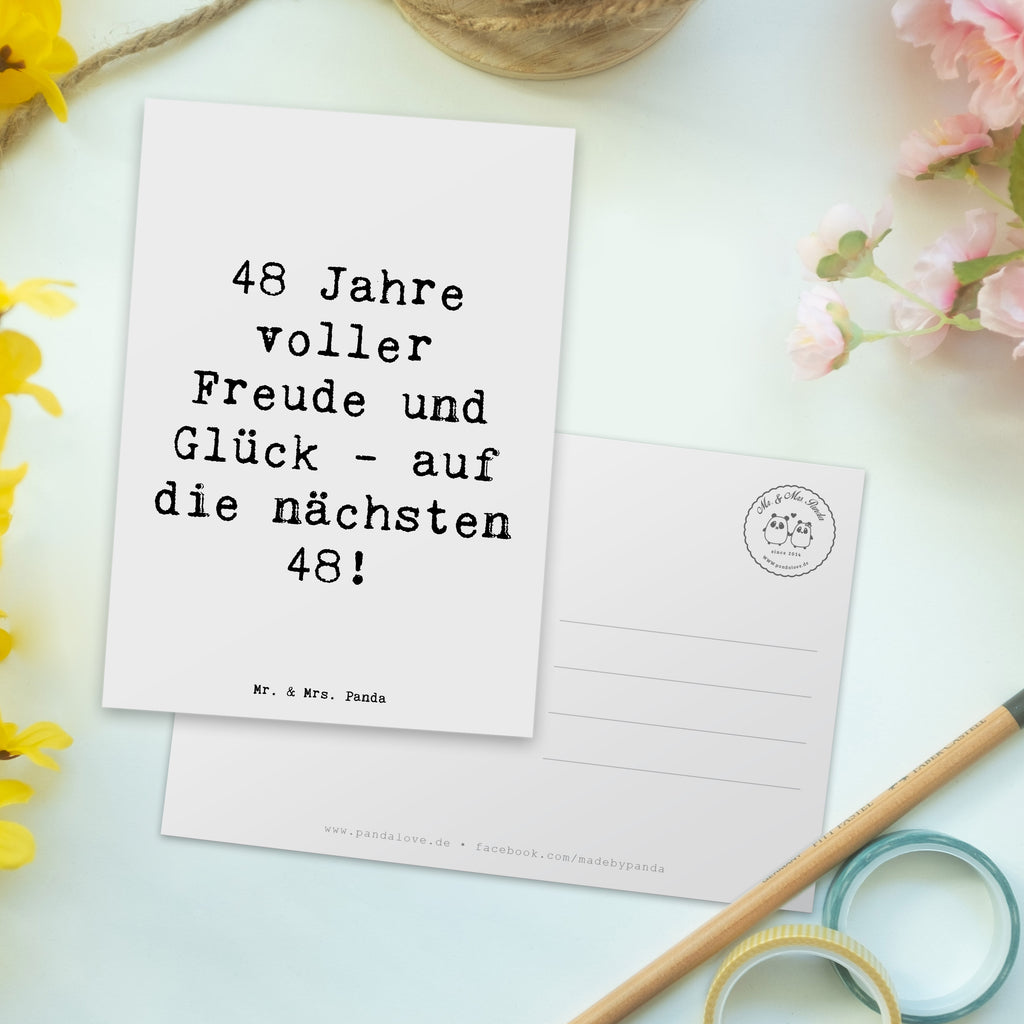 Postkarte Spruch 48. Geburtstag Freude Postkarte, Karte, Geschenkkarte, Grußkarte, Einladung, Ansichtskarte, Geburtstagskarte, Einladungskarte, Dankeskarte, Ansichtskarten, Einladung Geburtstag, Einladungskarten Geburtstag, Geburtstag, Geburtstagsgeschenk, Geschenk