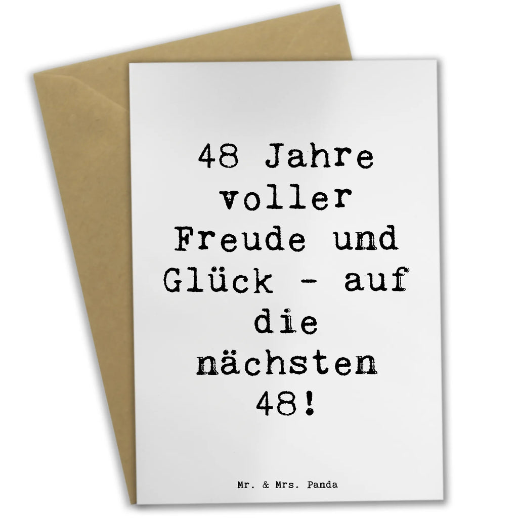 Grußkarte Spruch 48. Geburtstag Freude Grußkarte, Klappkarte, Einladungskarte, Glückwunschkarte, Hochzeitskarte, Geburtstagskarte, Karte, Ansichtskarten, Geburtstag, Geburtstagsgeschenk, Geschenk