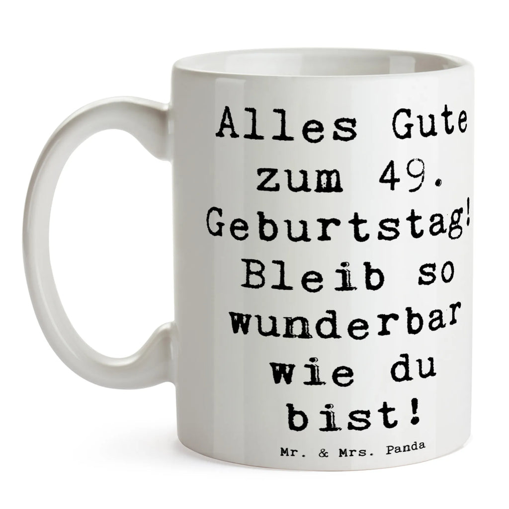 Tasse Spruch 49. Geburtstag Freude Tasse, Kaffeetasse, Teetasse, Becher, Kaffeebecher, Teebecher, Keramiktasse, Porzellantasse, Büro Tasse, Geschenk Tasse, Tasse Sprüche, Tasse Motive, Kaffeetassen, Tasse bedrucken, Designer Tasse, Cappuccino Tassen, Schöne Teetassen, Geburtstag, Geburtstagsgeschenk, Geschenk