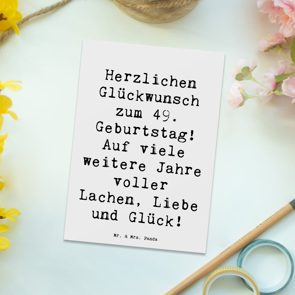 Postkarte Spruch 49. Geburtstag Glückwünsche Postkarte, Karte, Geschenkkarte, Grußkarte, Einladung, Ansichtskarte, Geburtstagskarte, Einladungskarte, Dankeskarte, Ansichtskarten, Einladung Geburtstag, Einladungskarten Geburtstag, Geburtstag, Geburtstagsgeschenk, Geschenk