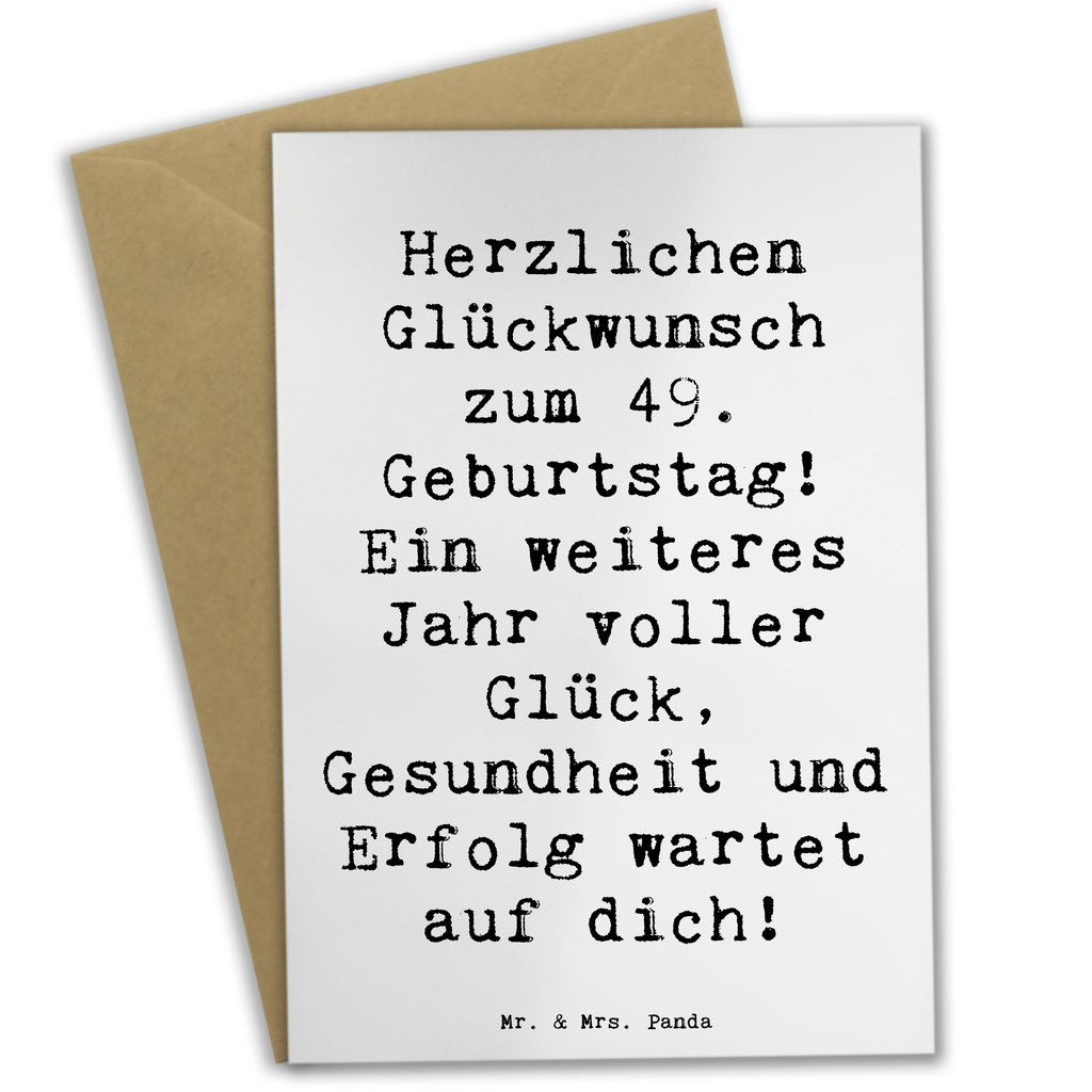 Grußkarte Spruch 49. Geburtstag Grußkarte, Klappkarte, Einladungskarte, Glückwunschkarte, Hochzeitskarte, Geburtstagskarte, Karte, Ansichtskarten, Geburtstag, Geburtstagsgeschenk, Geschenk