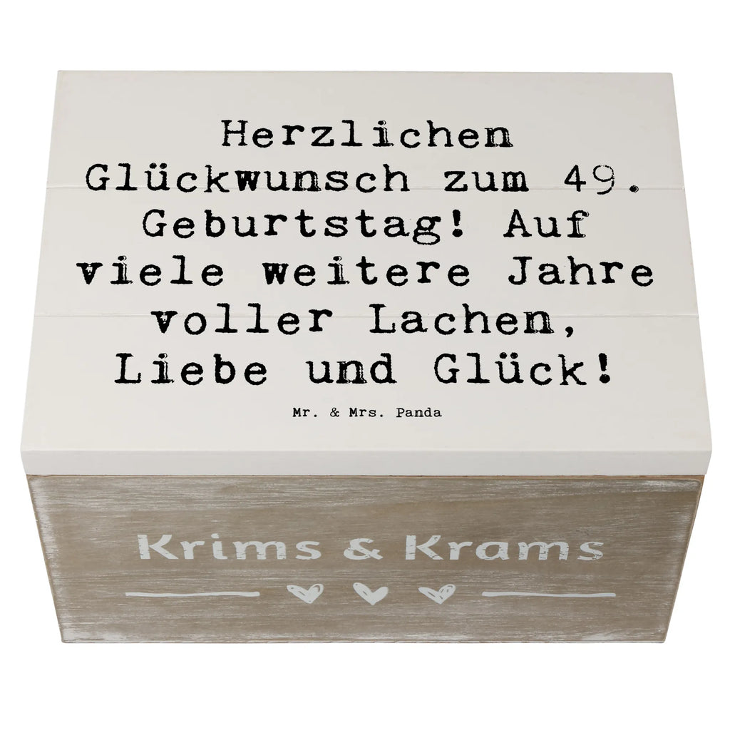 Holzkiste Spruch 49. Geburtstag Glückwünsche Holzkiste, Kiste, Schatzkiste, Truhe, Schatulle, XXL, Erinnerungsbox, Erinnerungskiste, Dekokiste, Aufbewahrungsbox, Geschenkbox, Geschenkdose, Geburtstag, Geburtstagsgeschenk, Geschenk