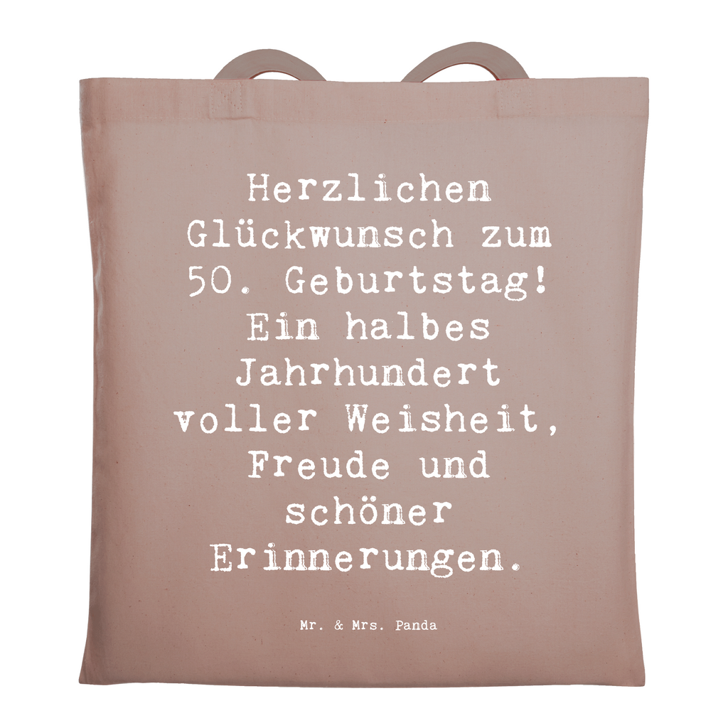 Tragetasche Spruch 50. Geburtstag Beuteltasche, Beutel, Einkaufstasche, Jutebeutel, Stoffbeutel, Tasche, Shopper, Umhängetasche, Strandtasche, Schultertasche, Stofftasche, Tragetasche, Badetasche, Jutetasche, Einkaufstüte, Laptoptasche, Geburtstag, Geburtstagsgeschenk, Geschenk