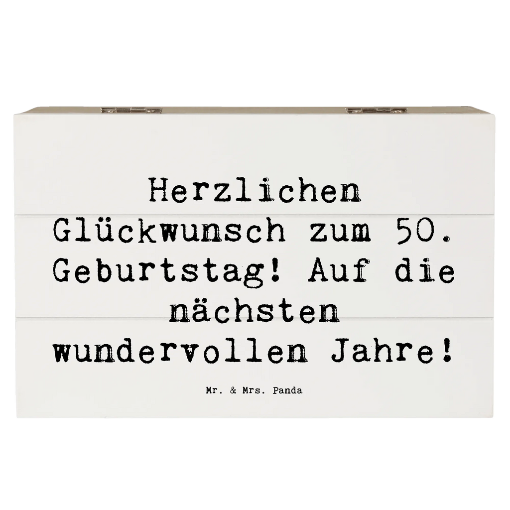 Holzkiste Spruch 50. Geburtstag Glückwunsch Holzkiste, Kiste, Schatzkiste, Truhe, Schatulle, XXL, Erinnerungsbox, Erinnerungskiste, Dekokiste, Aufbewahrungsbox, Geschenkbox, Geschenkdose, Geburtstag, Geburtstagsgeschenk, Geschenk