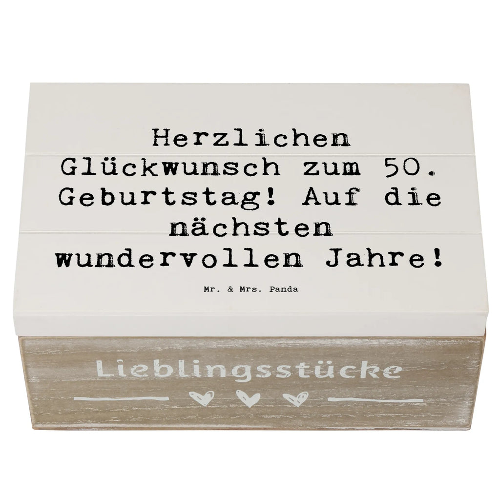 Holzkiste Spruch 50. Geburtstag Glückwunsch Holzkiste, Kiste, Schatzkiste, Truhe, Schatulle, XXL, Erinnerungsbox, Erinnerungskiste, Dekokiste, Aufbewahrungsbox, Geschenkbox, Geschenkdose, Geburtstag, Geburtstagsgeschenk, Geschenk