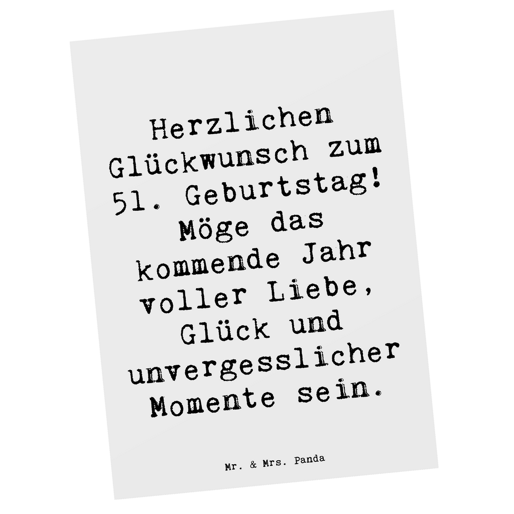 Postkarte Spruch 51. Geburtstag Postkarte, Karte, Geschenkkarte, Grußkarte, Einladung, Ansichtskarte, Geburtstagskarte, Einladungskarte, Dankeskarte, Ansichtskarten, Einladung Geburtstag, Einladungskarten Geburtstag, Geburtstag, Geburtstagsgeschenk, Geschenk