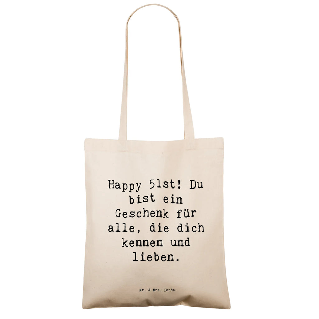 Tragetasche Spruch 51. Geburtstag Geschenk Beuteltasche, Beutel, Einkaufstasche, Jutebeutel, Stoffbeutel, Tasche, Shopper, Umhängetasche, Strandtasche, Schultertasche, Stofftasche, Tragetasche, Badetasche, Jutetasche, Einkaufstüte, Laptoptasche, Geburtstag, Geburtstagsgeschenk, Geschenk