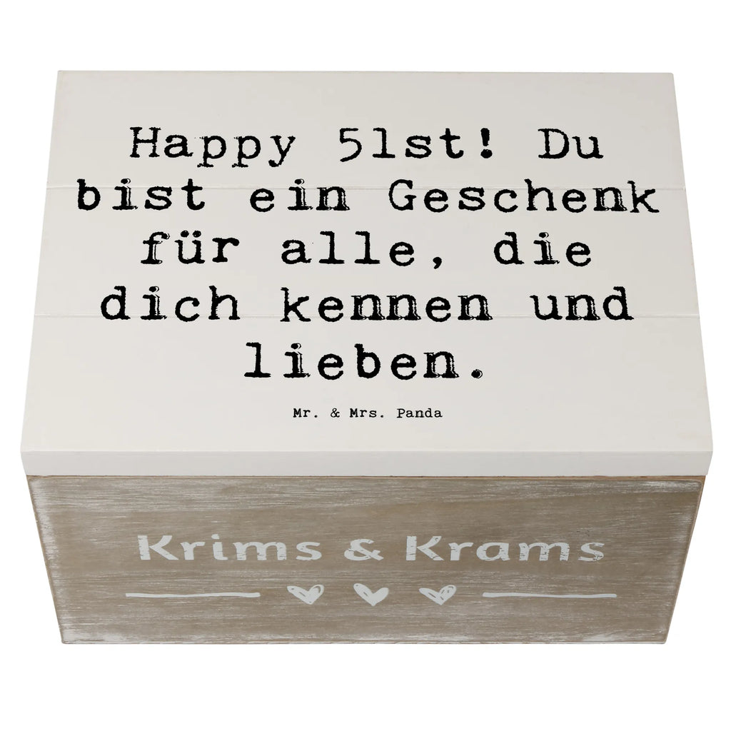 Holzkiste Spruch 51. Geburtstag Geschenk Holzkiste, Kiste, Schatzkiste, Truhe, Schatulle, XXL, Erinnerungsbox, Erinnerungskiste, Dekokiste, Aufbewahrungsbox, Geschenkbox, Geschenkdose, Geburtstag, Geburtstagsgeschenk, Geschenk