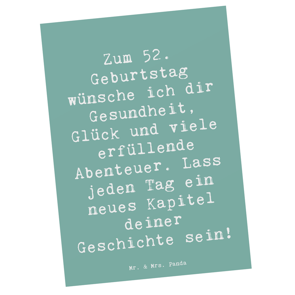 Postkarte Spruch 52. Geburtstag Postkarte, Karte, Geschenkkarte, Grußkarte, Einladung, Ansichtskarte, Geburtstagskarte, Einladungskarte, Dankeskarte, Ansichtskarten, Einladung Geburtstag, Einladungskarten Geburtstag, Geburtstag, Geburtstagsgeschenk, Geschenk