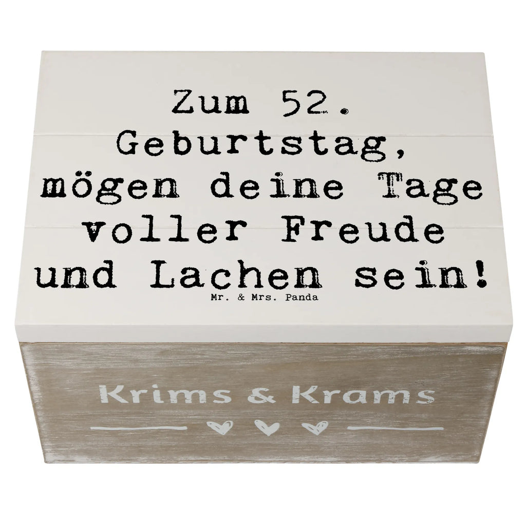 Holzkiste Spruch 52. Geburtstag Freude Holzkiste, Kiste, Schatzkiste, Truhe, Schatulle, XXL, Erinnerungsbox, Erinnerungskiste, Dekokiste, Aufbewahrungsbox, Geschenkbox, Geschenkdose, Geburtstag, Geburtstagsgeschenk, Geschenk