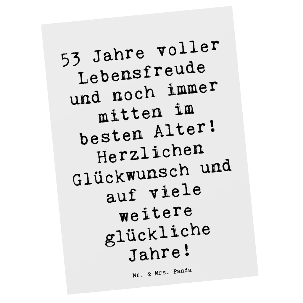 Postkarte Spruch 53. Geburtstag Freude Postkarte, Karte, Geschenkkarte, Grußkarte, Einladung, Ansichtskarte, Geburtstagskarte, Einladungskarte, Dankeskarte, Ansichtskarten, Einladung Geburtstag, Einladungskarten Geburtstag, Geburtstag, Geburtstagsgeschenk, Geschenk