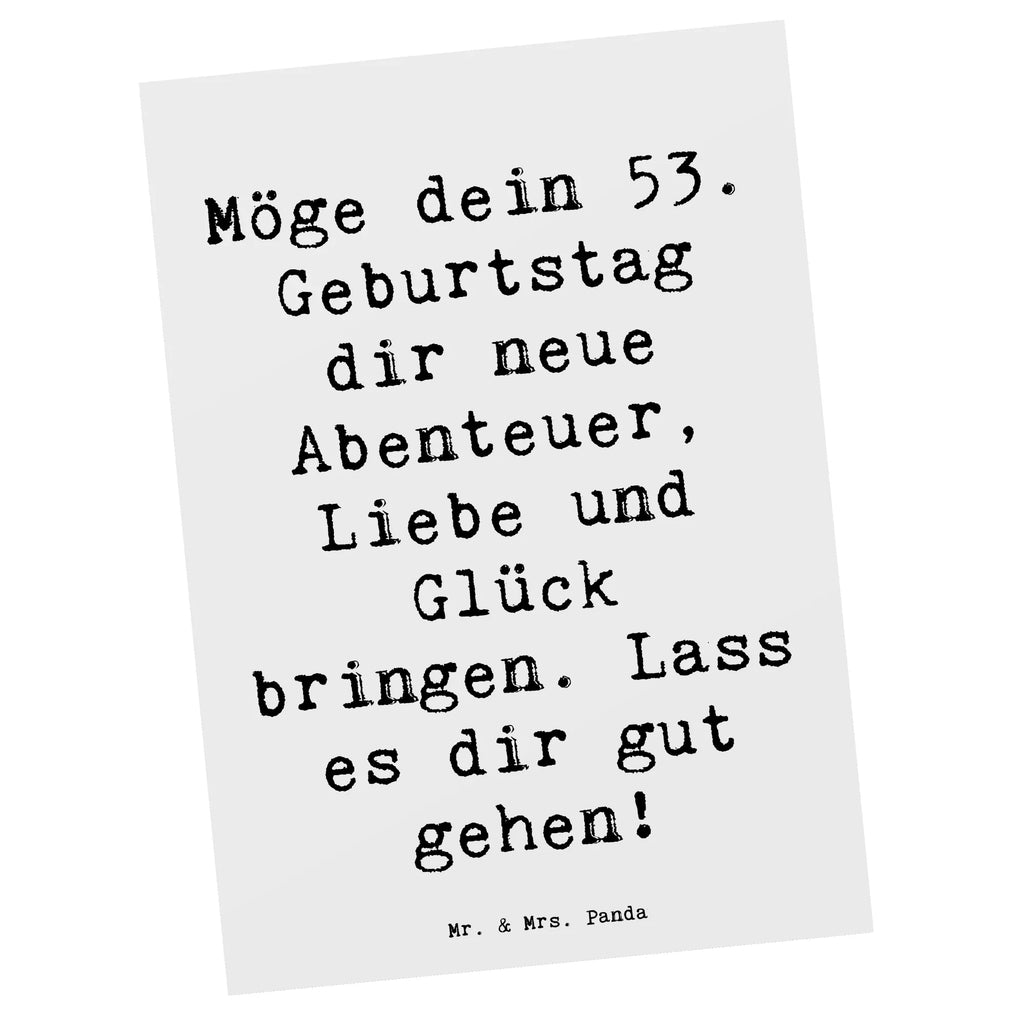 Postkarte Spruch 53. Geburtstag Abenteuer Postkarte, Karte, Geschenkkarte, Grußkarte, Einladung, Ansichtskarte, Geburtstagskarte, Einladungskarte, Dankeskarte, Ansichtskarten, Einladung Geburtstag, Einladungskarten Geburtstag, Geburtstag, Geburtstagsgeschenk, Geschenk