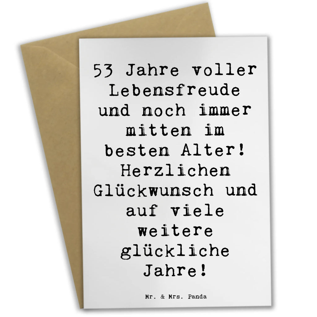 Grußkarte Spruch 53. Geburtstag Freude Grußkarte, Klappkarte, Einladungskarte, Glückwunschkarte, Hochzeitskarte, Geburtstagskarte, Karte, Ansichtskarten, Geburtstag, Geburtstagsgeschenk, Geschenk