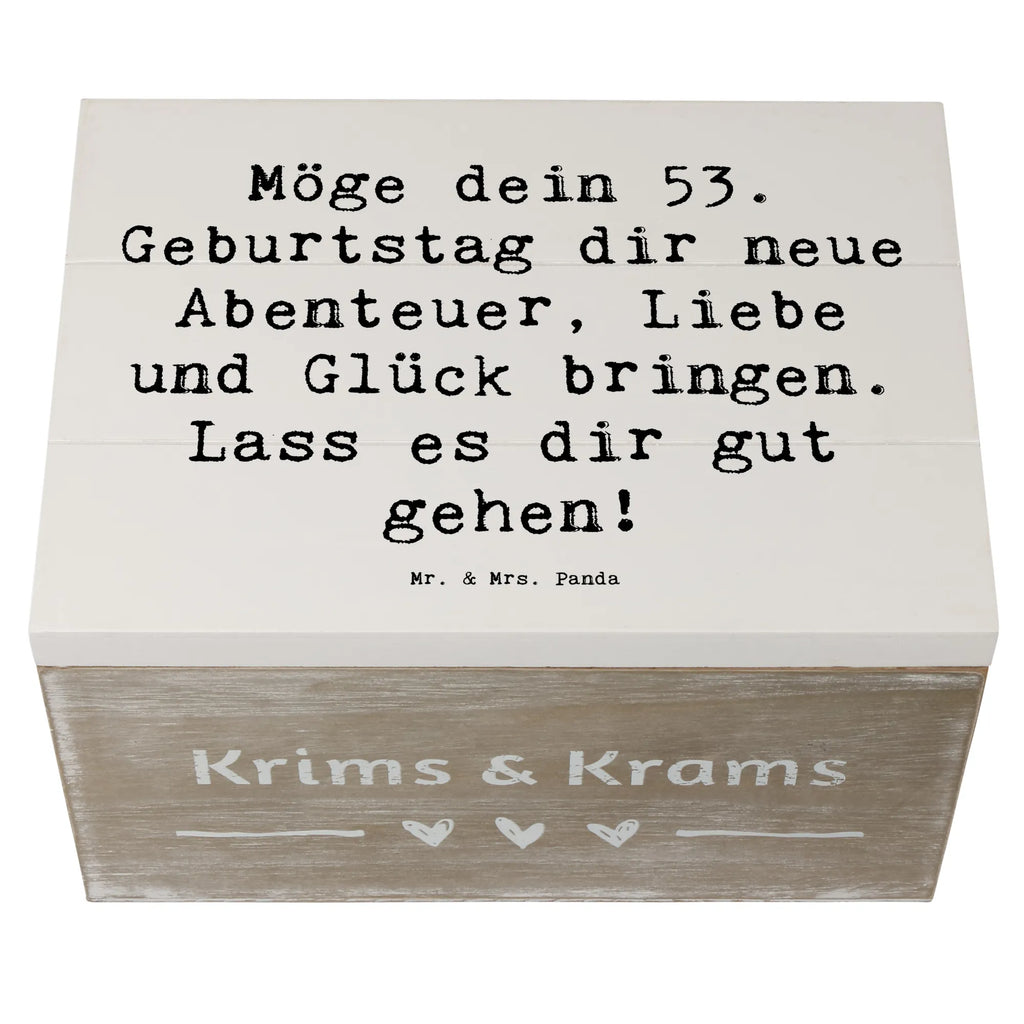 Holzkiste Spruch 53. Geburtstag Abenteuer Holzkiste, Kiste, Schatzkiste, Truhe, Schatulle, XXL, Erinnerungsbox, Erinnerungskiste, Dekokiste, Aufbewahrungsbox, Geschenkbox, Geschenkdose, Geburtstag, Geburtstagsgeschenk, Geschenk