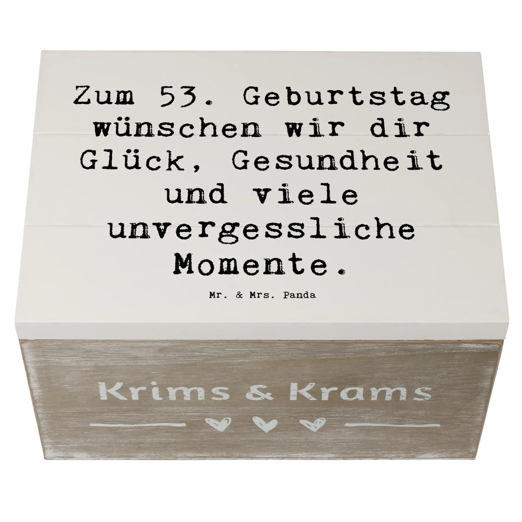 Holzkiste Spruch 53. Geburtstag Glück Holzkiste, Kiste, Schatzkiste, Truhe, Schatulle, XXL, Erinnerungsbox, Erinnerungskiste, Dekokiste, Aufbewahrungsbox, Geschenkbox, Geschenkdose, Geburtstag, Geburtstagsgeschenk, Geschenk