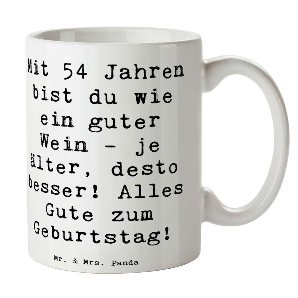 Tasse Spruch 54. Geburtstag Wein Tasse, Kaffeetasse, Teetasse, Becher, Kaffeebecher, Teebecher, Keramiktasse, Porzellantasse, Büro Tasse, Geschenk Tasse, Tasse Sprüche, Tasse Motive, Kaffeetassen, Tasse bedrucken, Designer Tasse, Cappuccino Tassen, Schöne Teetassen, Geburtstag, Geburtstagsgeschenk, Geschenk