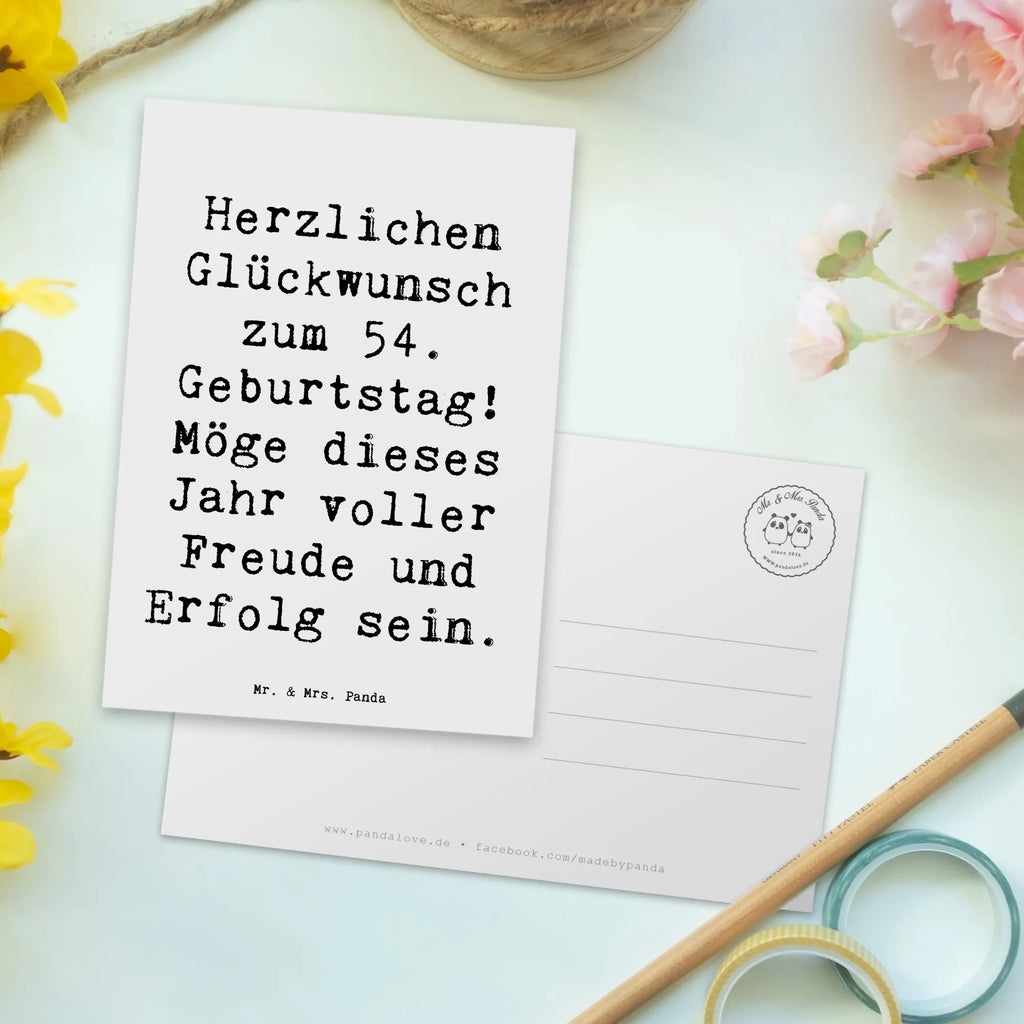 Postkarte Spruch 54. Geburtstag Freude Erfolg Postkarte, Karte, Geschenkkarte, Grußkarte, Einladung, Ansichtskarte, Geburtstagskarte, Einladungskarte, Dankeskarte, Ansichtskarten, Einladung Geburtstag, Einladungskarten Geburtstag, Geburtstag, Geburtstagsgeschenk, Geschenk