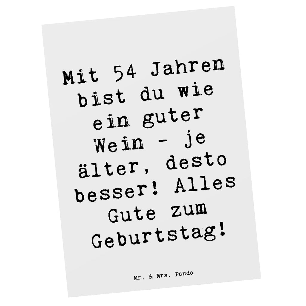 Postkarte Spruch 54. Geburtstag Wein Postkarte, Karte, Geschenkkarte, Grußkarte, Einladung, Ansichtskarte, Geburtstagskarte, Einladungskarte, Dankeskarte, Ansichtskarten, Einladung Geburtstag, Einladungskarten Geburtstag, Geburtstag, Geburtstagsgeschenk, Geschenk