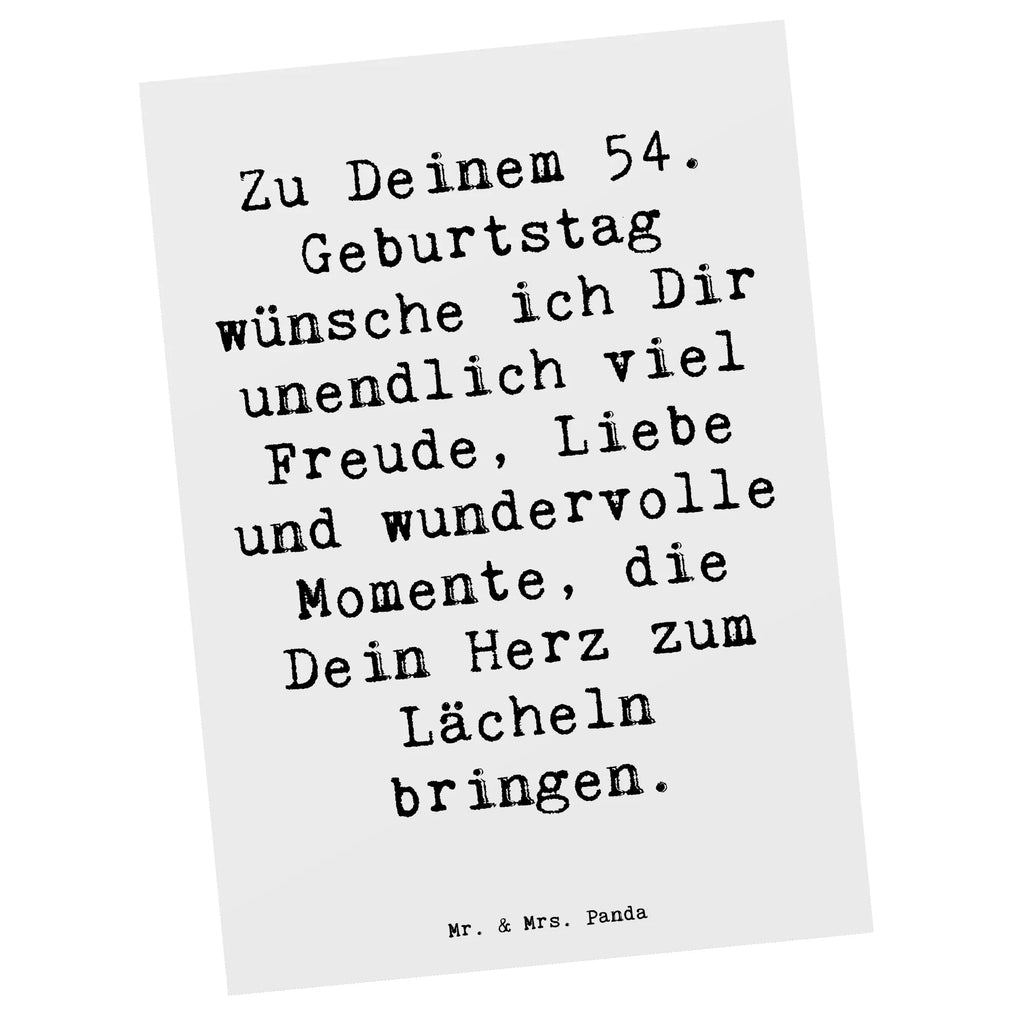 Postkarte Spruch 54. Geburtstag Freude Postkarte, Karte, Geschenkkarte, Grußkarte, Einladung, Ansichtskarte, Geburtstagskarte, Einladungskarte, Dankeskarte, Ansichtskarten, Einladung Geburtstag, Einladungskarten Geburtstag, Geburtstag, Geburtstagsgeschenk, Geschenk