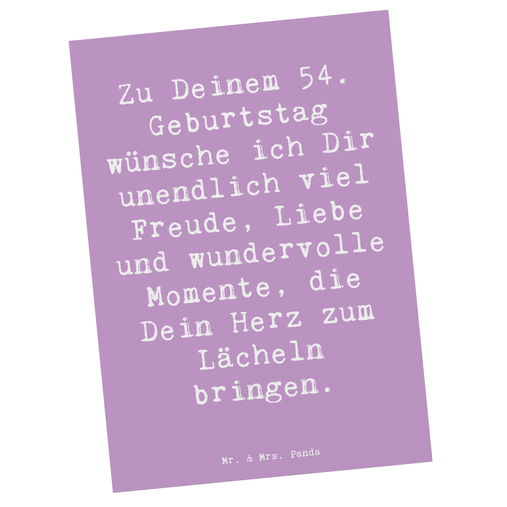 Postkarte Spruch 54. Geburtstag Freude Postkarte, Karte, Geschenkkarte, Grußkarte, Einladung, Ansichtskarte, Geburtstagskarte, Einladungskarte, Dankeskarte, Ansichtskarten, Einladung Geburtstag, Einladungskarten Geburtstag, Geburtstag, Geburtstagsgeschenk, Geschenk