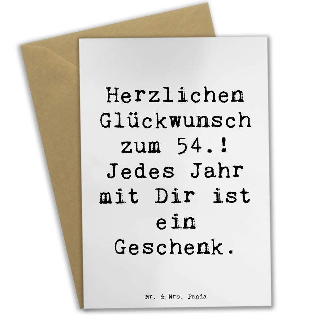 Grußkarte Spruch 54. Geburtstag Grußkarte, Klappkarte, Einladungskarte, Glückwunschkarte, Hochzeitskarte, Geburtstagskarte, Karte, Ansichtskarten, Geburtstag, Geburtstagsgeschenk, Geschenk