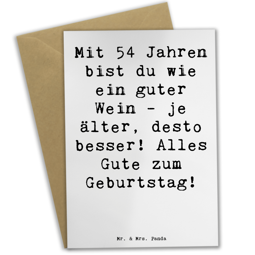 Grußkarte Spruch 54. Geburtstag Wein Grußkarte, Klappkarte, Einladungskarte, Glückwunschkarte, Hochzeitskarte, Geburtstagskarte, Karte, Ansichtskarten, Geburtstag, Geburtstagsgeschenk, Geschenk