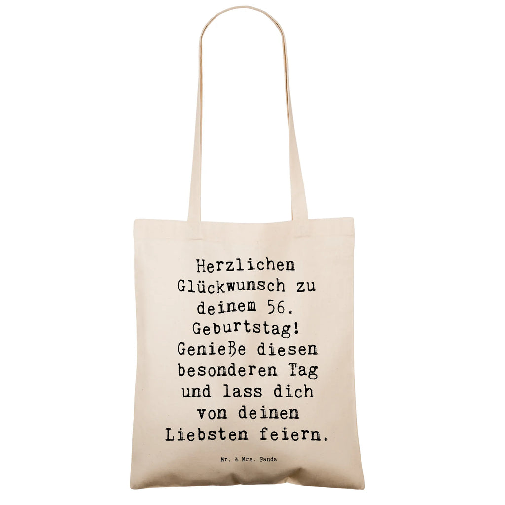 Tragetasche Spruch 56. Geburtstag Beuteltasche, Beutel, Einkaufstasche, Jutebeutel, Stoffbeutel, Tasche, Shopper, Umhängetasche, Strandtasche, Schultertasche, Stofftasche, Tragetasche, Badetasche, Jutetasche, Einkaufstüte, Laptoptasche, Geburtstag, Geburtstagsgeschenk, Geschenk