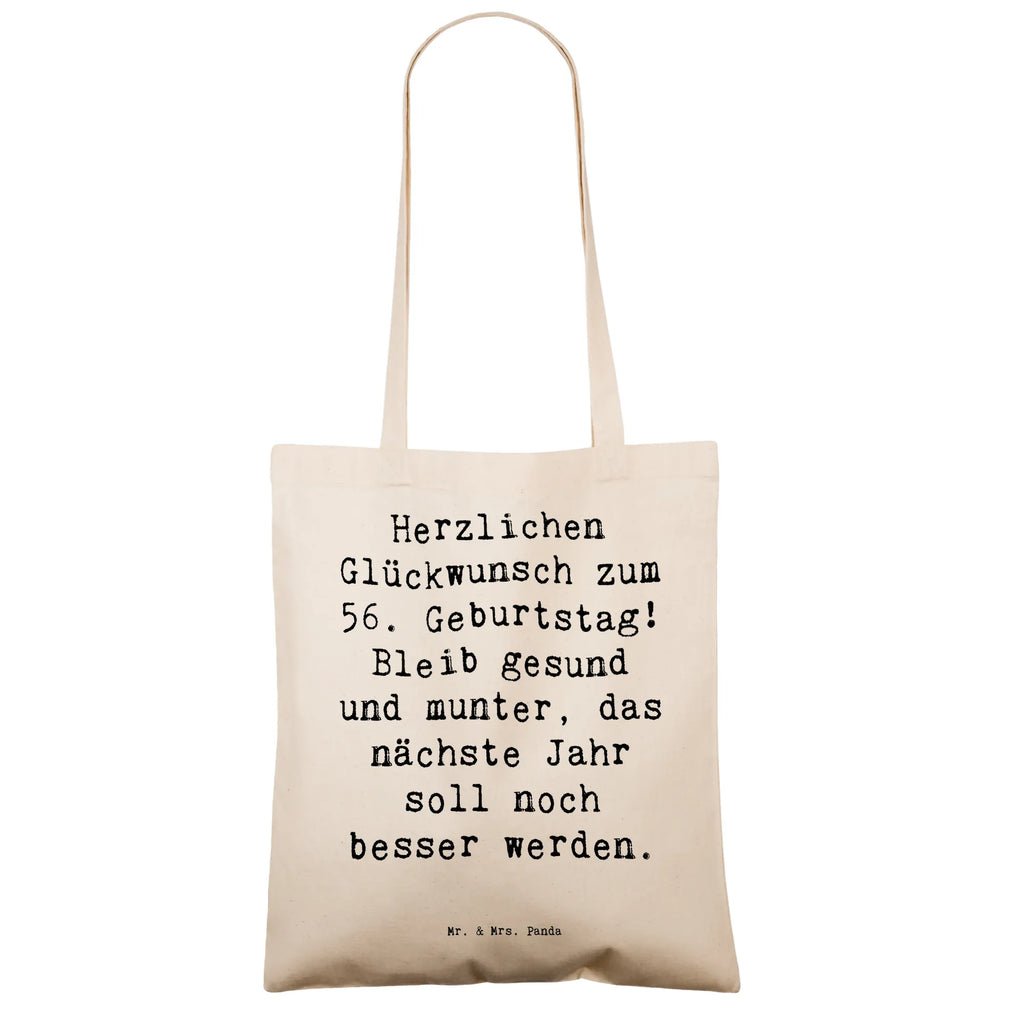 Tragetasche Spruch 56. Geburtstag Freude Beuteltasche, Beutel, Einkaufstasche, Jutebeutel, Stoffbeutel, Tasche, Shopper, Umhängetasche, Strandtasche, Schultertasche, Stofftasche, Tragetasche, Badetasche, Jutetasche, Einkaufstüte, Laptoptasche, Geburtstag, Geburtstagsgeschenk, Geschenk