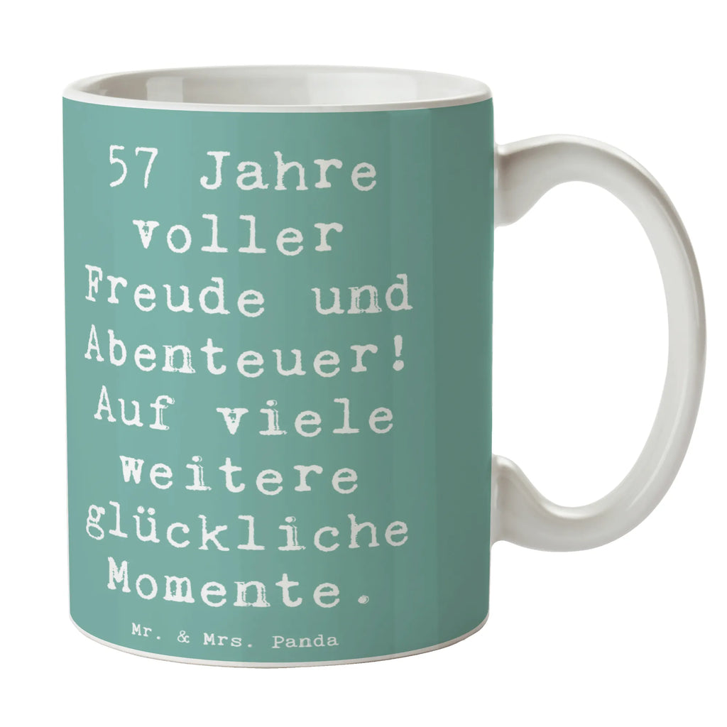 Tasse Spruch 57. Geburtstag Freude Tasse, Kaffeetasse, Teetasse, Becher, Kaffeebecher, Teebecher, Keramiktasse, Porzellantasse, Büro Tasse, Geschenk Tasse, Tasse Sprüche, Tasse Motive, Kaffeetassen, Tasse bedrucken, Designer Tasse, Cappuccino Tassen, Schöne Teetassen, Geburtstag, Geburtstagsgeschenk, Geschenk