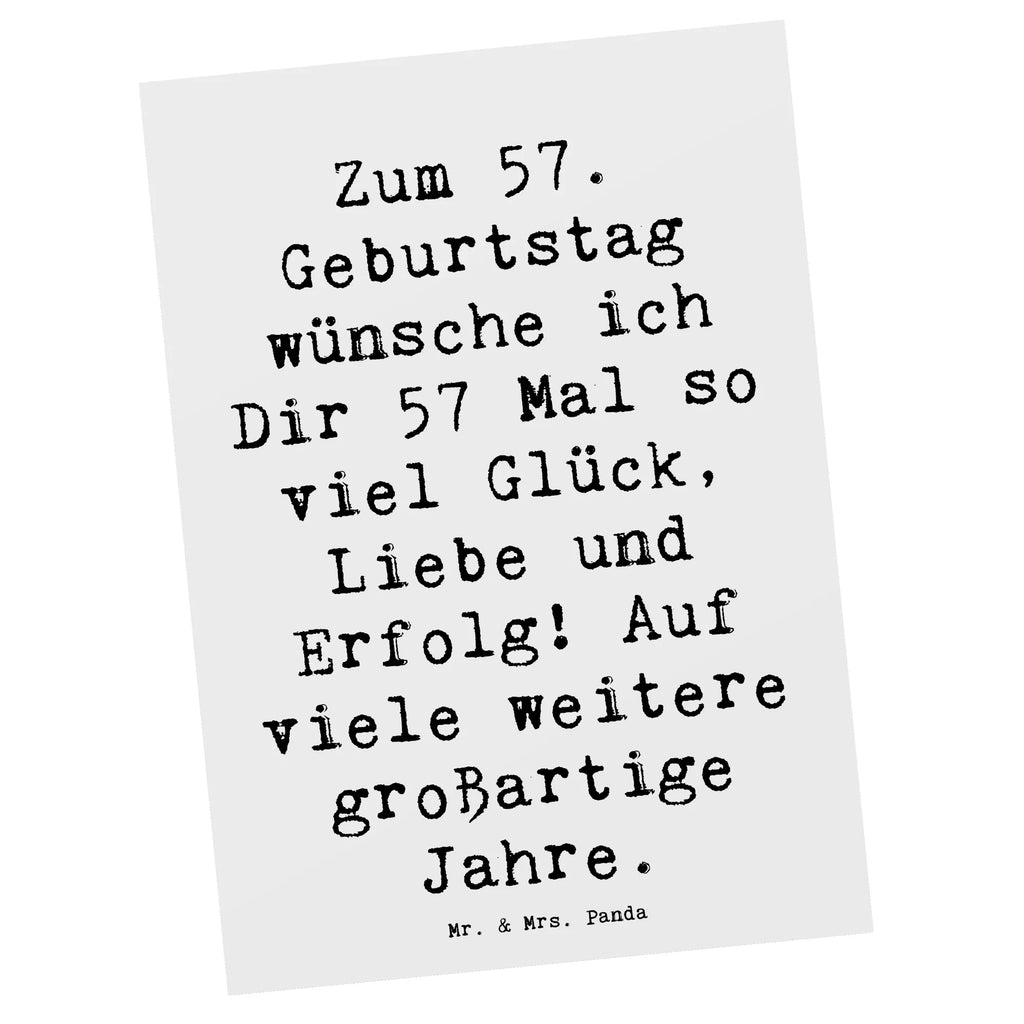 Postkarte Spruch 57. Geburtstag Glück Postkarte, Karte, Geschenkkarte, Grußkarte, Einladung, Ansichtskarte, Geburtstagskarte, Einladungskarte, Dankeskarte, Ansichtskarten, Einladung Geburtstag, Einladungskarten Geburtstag, Geburtstag, Geburtstagsgeschenk, Geschenk