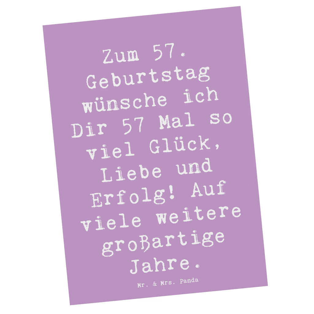 Postkarte Spruch 57. Geburtstag Glück Postkarte, Karte, Geschenkkarte, Grußkarte, Einladung, Ansichtskarte, Geburtstagskarte, Einladungskarte, Dankeskarte, Ansichtskarten, Einladung Geburtstag, Einladungskarten Geburtstag, Geburtstag, Geburtstagsgeschenk, Geschenk