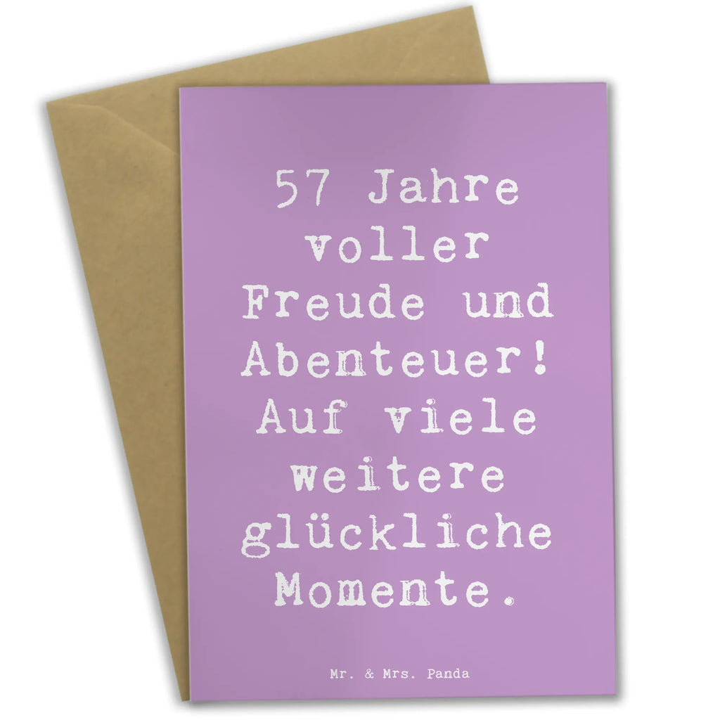 Grußkarte Spruch 57. Geburtstag Freude Grußkarte, Klappkarte, Einladungskarte, Glückwunschkarte, Hochzeitskarte, Geburtstagskarte, Karte, Ansichtskarten, Geburtstag, Geburtstagsgeschenk, Geschenk