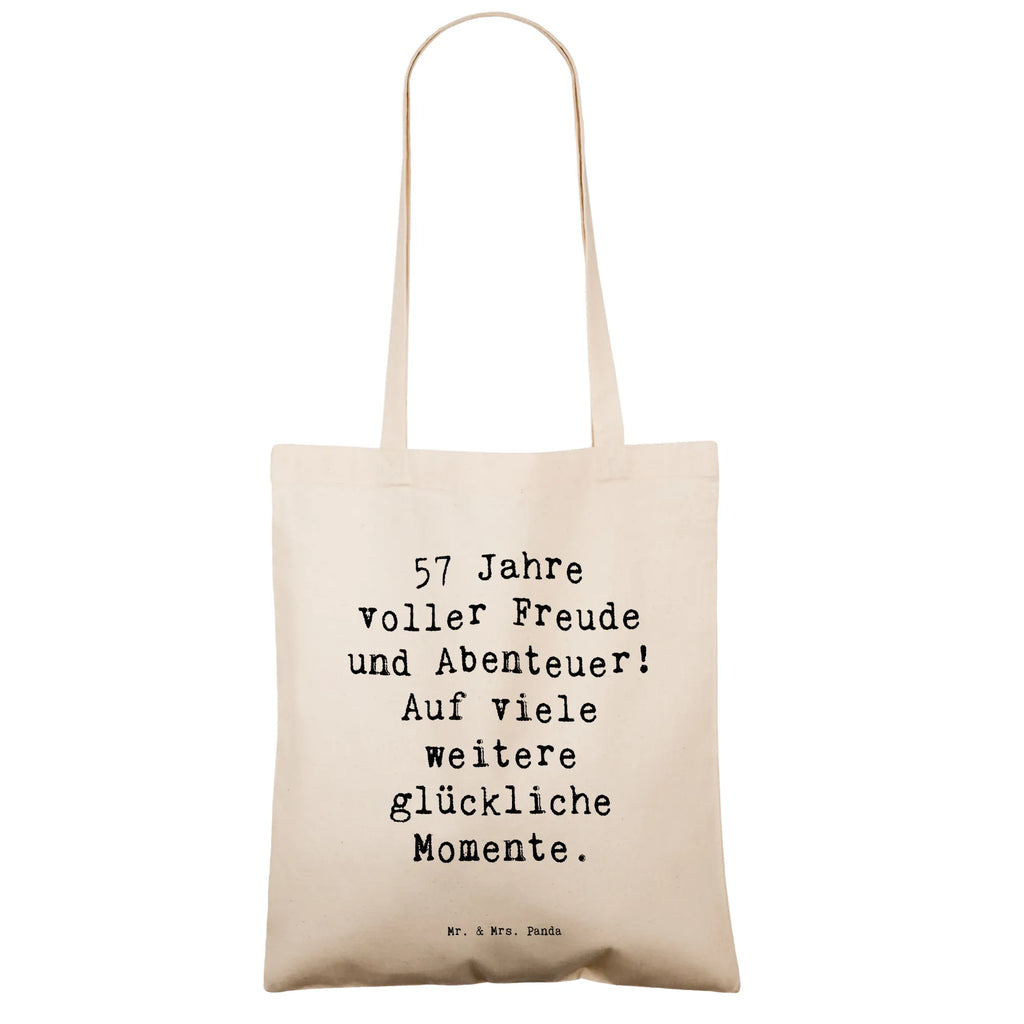 Tragetasche Spruch 57. Geburtstag Freude Beuteltasche, Beutel, Einkaufstasche, Jutebeutel, Stoffbeutel, Tasche, Shopper, Umhängetasche, Strandtasche, Schultertasche, Stofftasche, Tragetasche, Badetasche, Jutetasche, Einkaufstüte, Laptoptasche, Geburtstag, Geburtstagsgeschenk, Geschenk