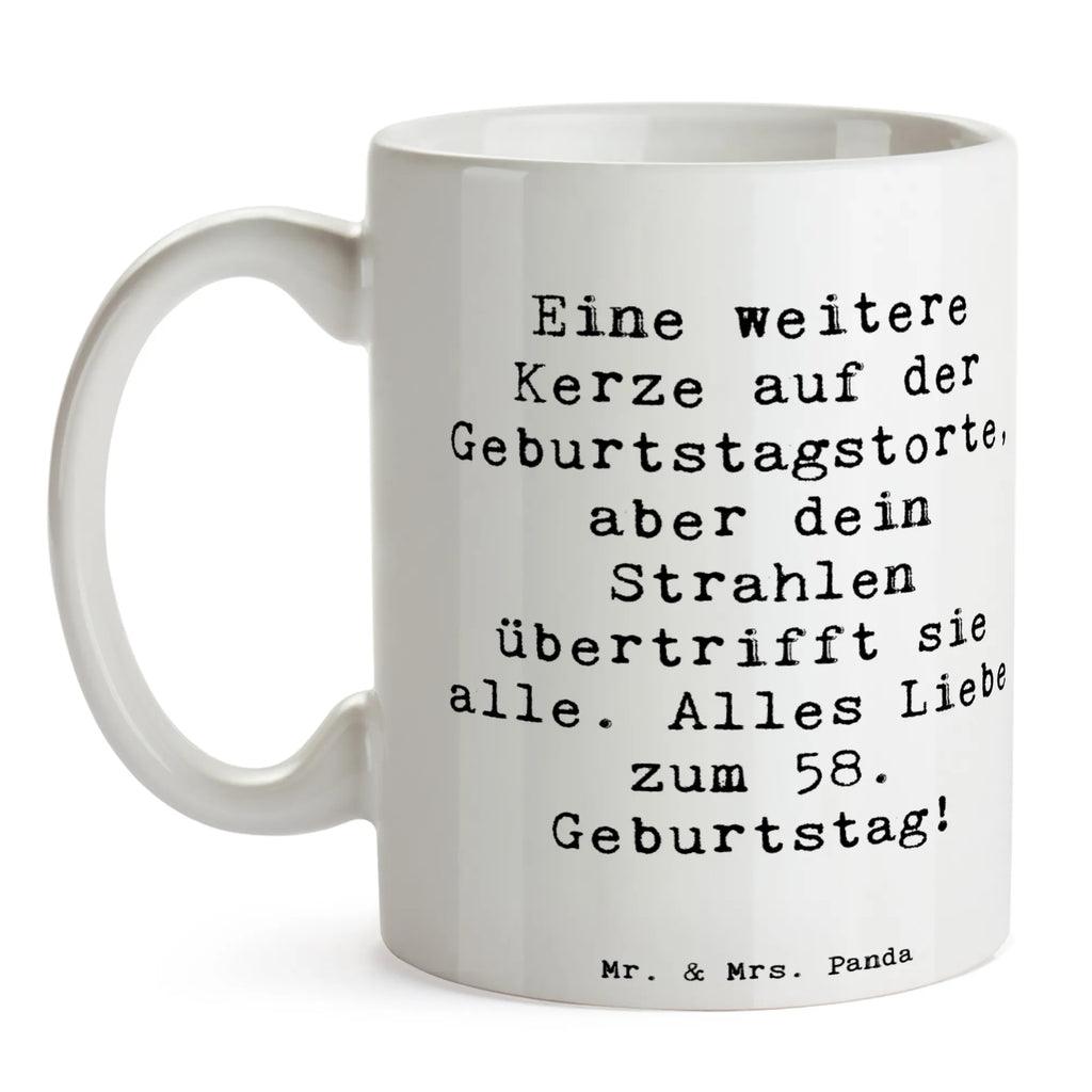 Tasse Spruch 58. Geburtstag Glanz Tasse, Kaffeetasse, Teetasse, Becher, Kaffeebecher, Teebecher, Keramiktasse, Porzellantasse, Büro Tasse, Geschenk Tasse, Tasse Sprüche, Tasse Motive, Kaffeetassen, Tasse bedrucken, Designer Tasse, Cappuccino Tassen, Schöne Teetassen, Geburtstag, Geburtstagsgeschenk, Geschenk