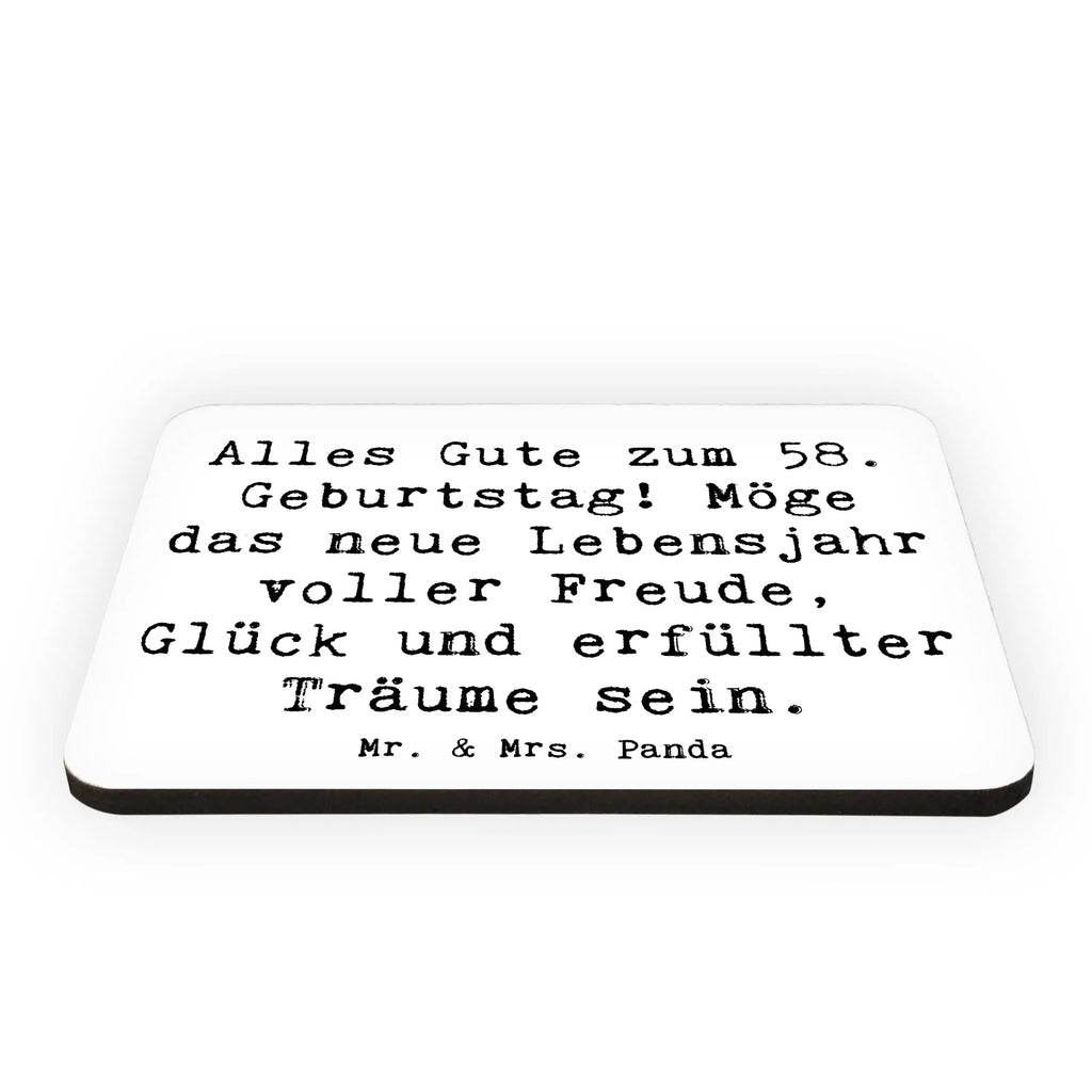 Magnet Spruch 58. Geburtstag Freude Kühlschrankmagnet, Pinnwandmagnet, Souvenir Magnet, Motivmagnete, Dekomagnet, Whiteboard Magnet, Notiz Magnet, Kühlschrank Dekoration, Geburtstag, Geburtstagsgeschenk, Geschenk