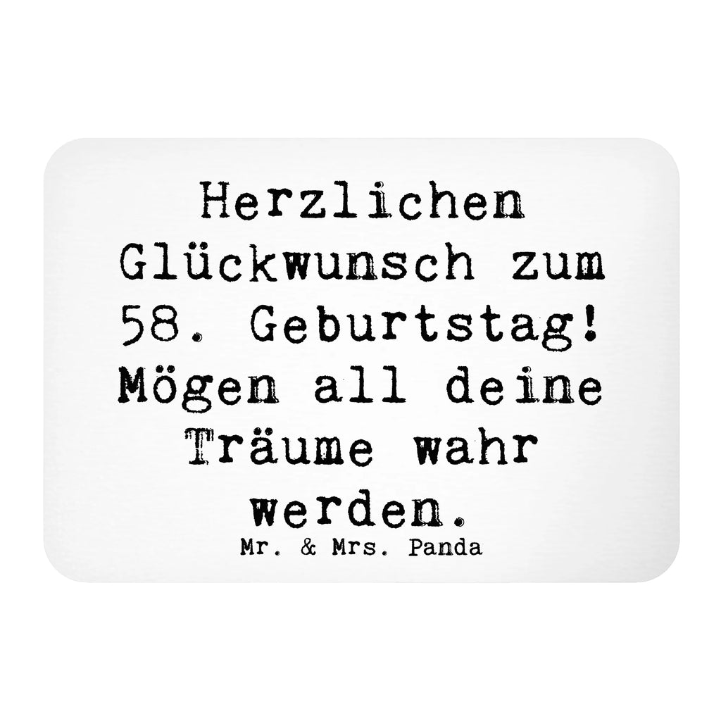 Magnet Spruch 58. Geburtstag Kühlschrankmagnet, Pinnwandmagnet, Souvenir Magnet, Motivmagnete, Dekomagnet, Whiteboard Magnet, Notiz Magnet, Kühlschrank Dekoration, Geburtstag, Geburtstagsgeschenk, Geschenk