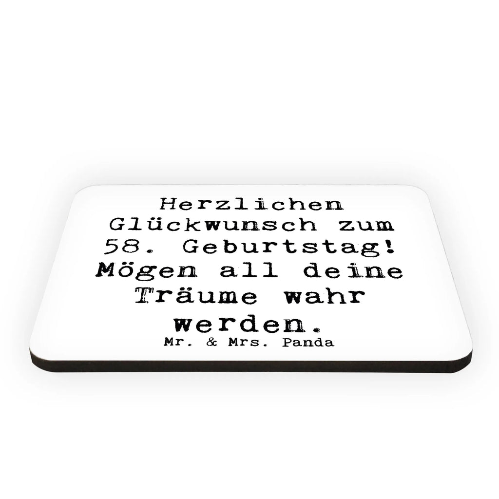 Magnet Spruch 58. Geburtstag Kühlschrankmagnet, Pinnwandmagnet, Souvenir Magnet, Motivmagnete, Dekomagnet, Whiteboard Magnet, Notiz Magnet, Kühlschrank Dekoration, Geburtstag, Geburtstagsgeschenk, Geschenk